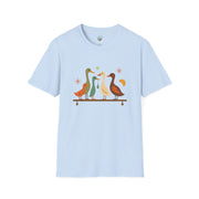 Vintage Retro Ducks Unisex Softstyle T-Shirt, Duck Lover Gift, Cute DucksTee, Animal Print Shirt, Graphic Tee for Duck Owners