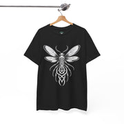 Graphic Insect Celtic Style Tee, Unisex Heavy Cotton T-Shirt, Bug Lover Gift, Nature Inspired Shirt, Unique Entomology Top, Insect