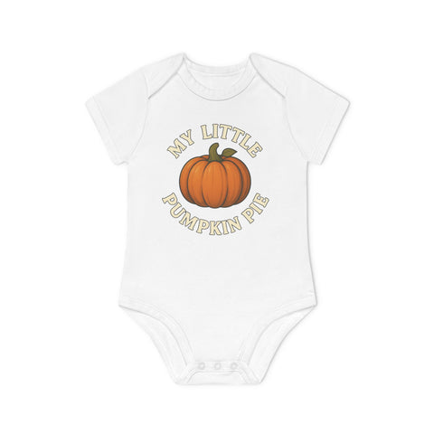 Baby Pumpkin Pie Bodysuit, Organic Infant Clothing, Fall Baby Outfit, Thanksgiving Gift, Cute Baby Onesie