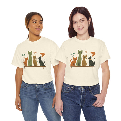 Whimsical Cat Graphic Tee, Fun Cat Lover Shirt, Cute Casual Wear, Gift for Cat Owners, Pet-Themed Apparel, Unisex Cat Tee