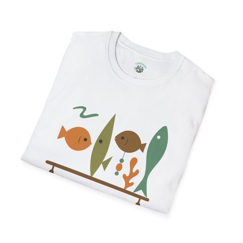 Retro Cute Fish Unisex T-Shirt, Vintage Ocean Tee, Graphic Sea Life Top, Animal Lover Gift, Coastal Apparel