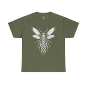 Graphic Insect Celtic Style Tee, Unisex Heavy Cotton T-Shirt, Bug Lover Gift, Nature Inspired Shirt, Unique Entomology Top, Insect