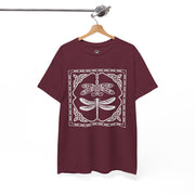 Graphic Dragonfly Insect Celtic Style Tee, Unisex Heavy Cotton T-Shirt, Bug Lover Gift, Nature Inspired Shirt, Unique Entomology Top, Insect