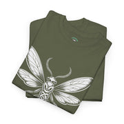 Graphic Insect Celtic Style Tee, Unisex Heavy Cotton T-Shirt, Bug Lover Gift, Nature Inspired Shirt, Unique Entomology Top, Insect