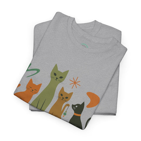 Whimsical Cat Graphic Tee, Fun Cat Lover Shirt, Cute Casual Wear, Gift for Cat Owners, Pet-Themed Apparel, Unisex Cat Tee