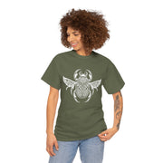 Graphic Insect Celtic Style Tee, Unisex Heavy Cotton T-Shirt, Bug Lover Gift, Nature Inspired Shirt, Unique Entomology Top, Insect