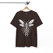 Graphic Insect Celtic Style Tee, Unisex Heavy Cotton T-Shirt, Bug Lover Gift, Nature Inspired Shirt, Unique Entomology Top, Insect