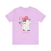 Cupid Boo Ghost T-Shirt, Unisex Jersey Tee, Cute Valentine's Day Gift, Funny Love Shirt, Perfect for Couples, Halloween Style