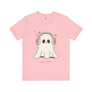 Cute Ghost 'Boo Jams' Unisex Tee, Halloween Shirt, Kawaii Ghost Top, Music Lover Gift, Spooky Season Apparel