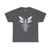 Graphic Insect Celtic Style Tee, Unisex Heavy Cotton T-Shirt, Bug Lover Gift, Nature Inspired Shirt, Unique Entomology Top, Insect