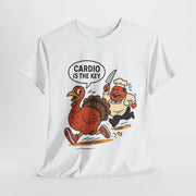 Funny Turkey Cardio Tee - Thanksgiving Gift, Unisex Cotton Shirt, Humor Tee, Fall Celebration Apparel, Holiday Humor T-Shirt