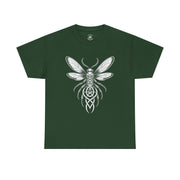 Graphic Insect Celtic Style Tee, Unisex Heavy Cotton T-Shirt, Bug Lover Gift, Nature Inspired Shirt, Unique Entomology Top, Insect