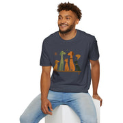 Vintage Retro Dogs Unisex Softstyle T-Shirt, Dog Lover Gift, Cute Puppy Tee, Animal Print Shirt, Graphic Tee for Dog Owners