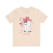 Cupid Boo Ghost T-Shirt, Unisex Jersey Tee, Cute Valentine's Day Gift, Funny Love Shirt, Perfect for Couples, Halloween Style