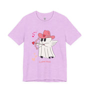 Cupid Boo Ghost T-Shirt, Unisex Jersey Tee, Cute Valentine's Day Gift, Funny Love Shirt, Perfect for Couples, Halloween Style