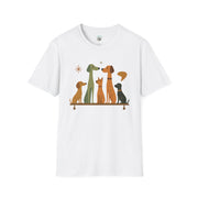 Vintage Retro Dogs Unisex Softstyle T-Shirt, Dog Lover Gift, Cute Puppy Tee, Animal Print Shirt, Graphic Tee for Dog Owners