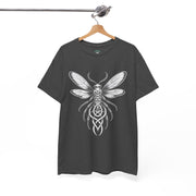 Graphic Insect Celtic Style Tee, Unisex Heavy Cotton T-Shirt, Bug Lover Gift, Nature Inspired Shirt, Unique Entomology Top, Insect