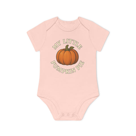 Baby Pumpkin Pie Bodysuit, Organic Infant Clothing, Fall Baby Outfit, Thanksgiving Gift, Cute Baby Onesie