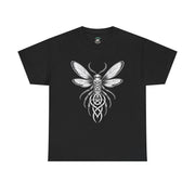 Graphic Insect Celtic Style Tee, Unisex Heavy Cotton T-Shirt, Bug Lover Gift, Nature Inspired Shirt, Unique Entomology Top, Insect